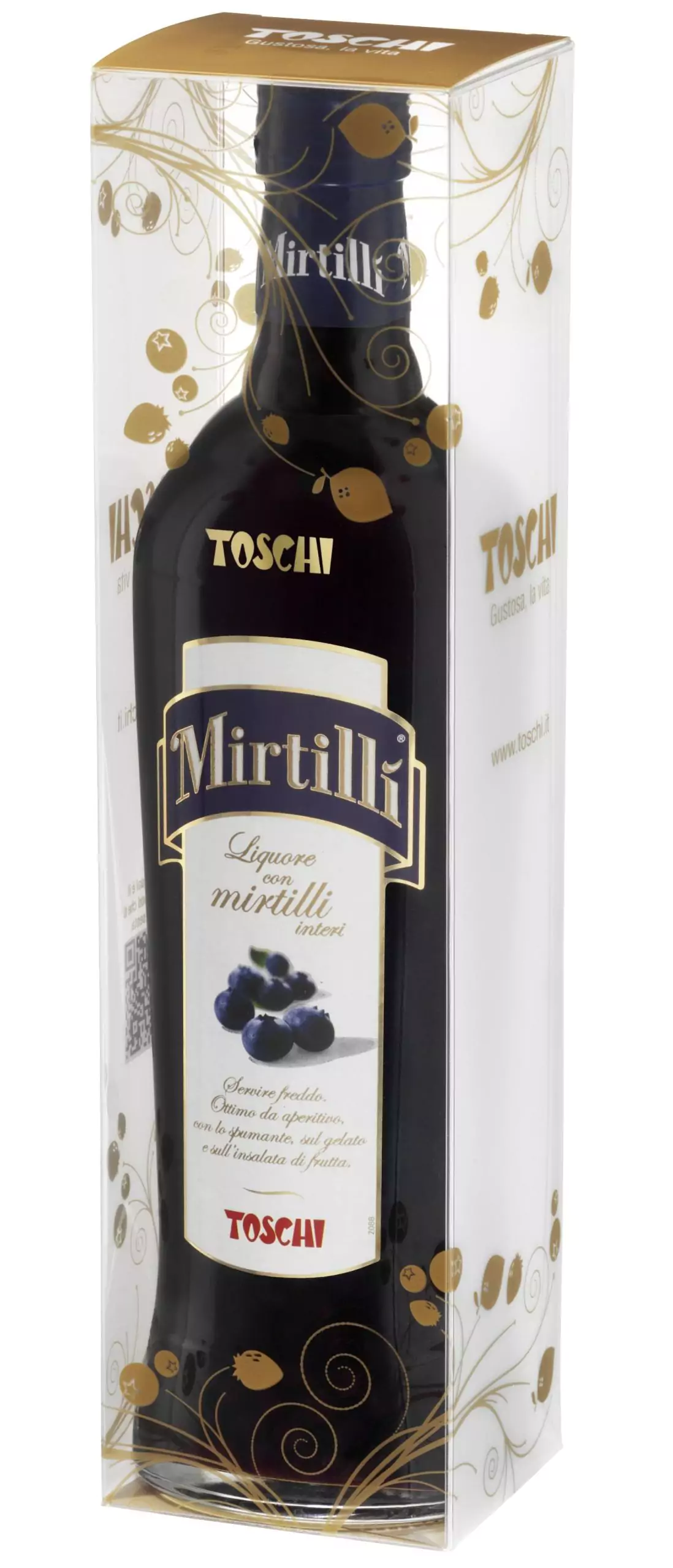 TOSCHI MIRTILLI LIKIER JAGODOWY Z OWOCAMI 0,7L