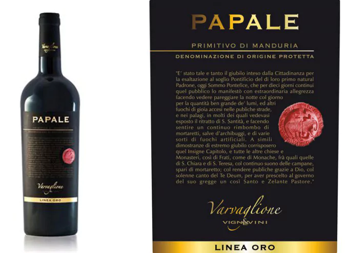 Papale Oro Linea Gold Primitivo Di Manduria