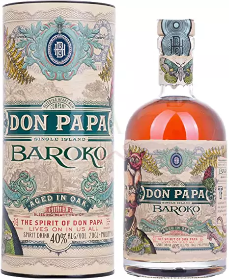 Don Papa 7 YO Single Island Rum 0.7L (40% Vol.) with GB