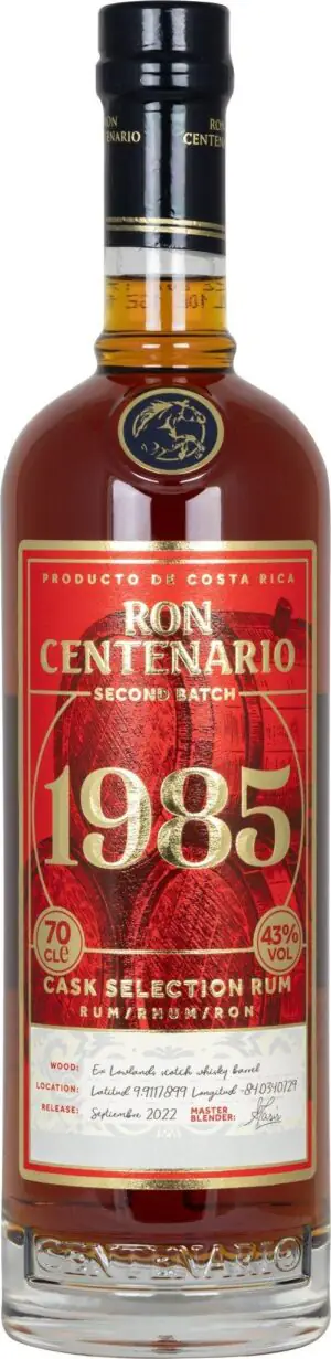 Rum Centenario Edicion 1985