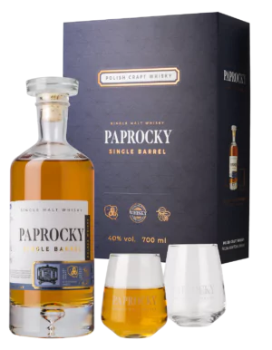 PAPROCKY PAPROCKY SINGLE BARREL ze szklankami
