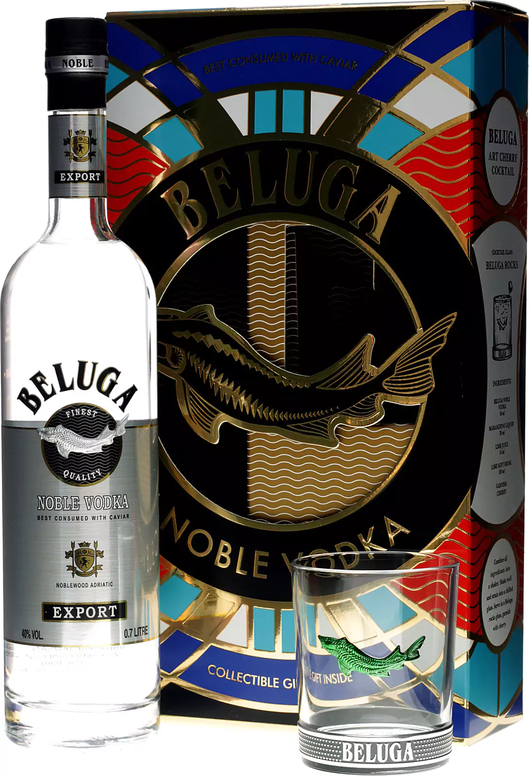 Wódka Beluga Noble + szklanka 1L
