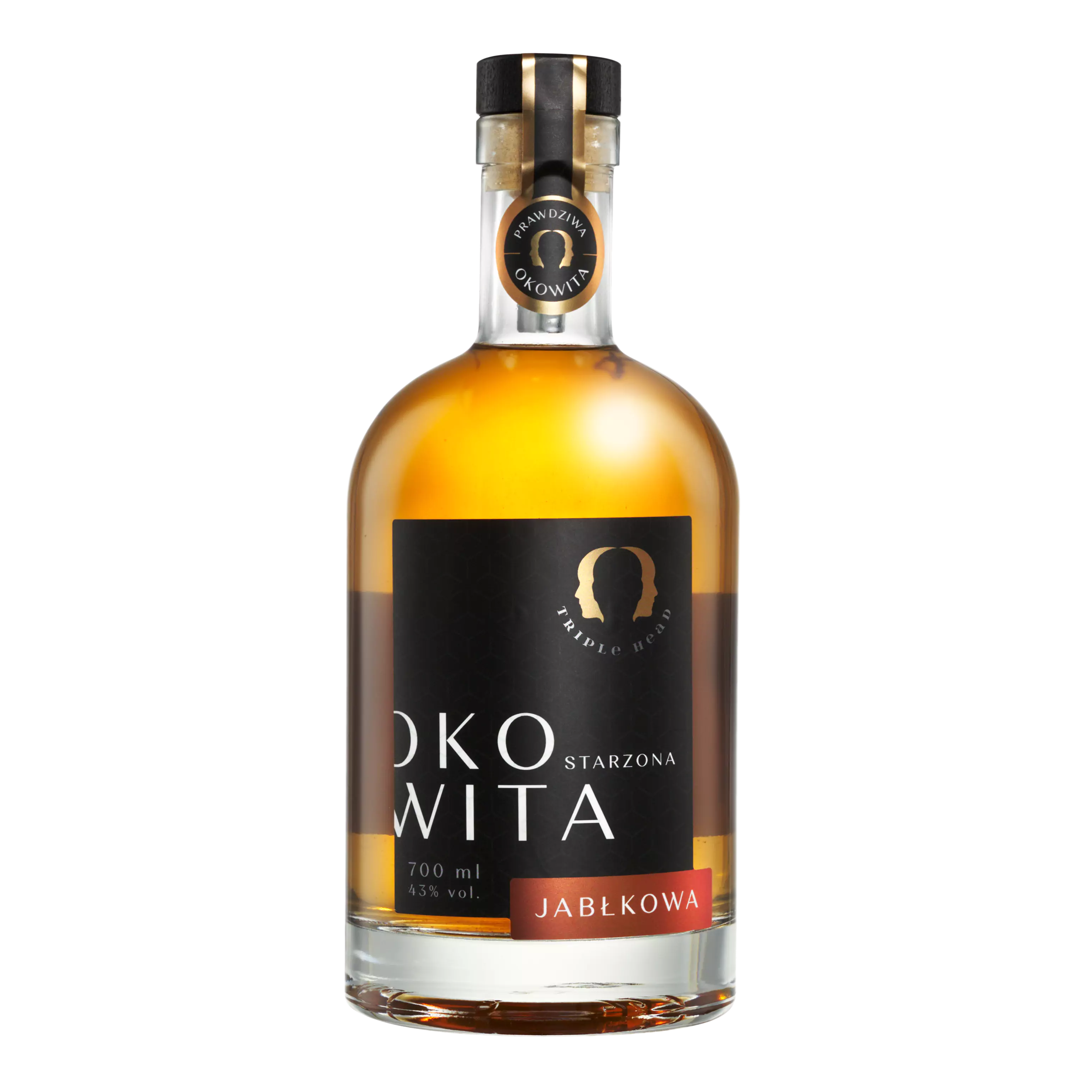 Wódka Silesia Distillery Triple Head Okowita Jabłkowa Starzona 43% 0,7