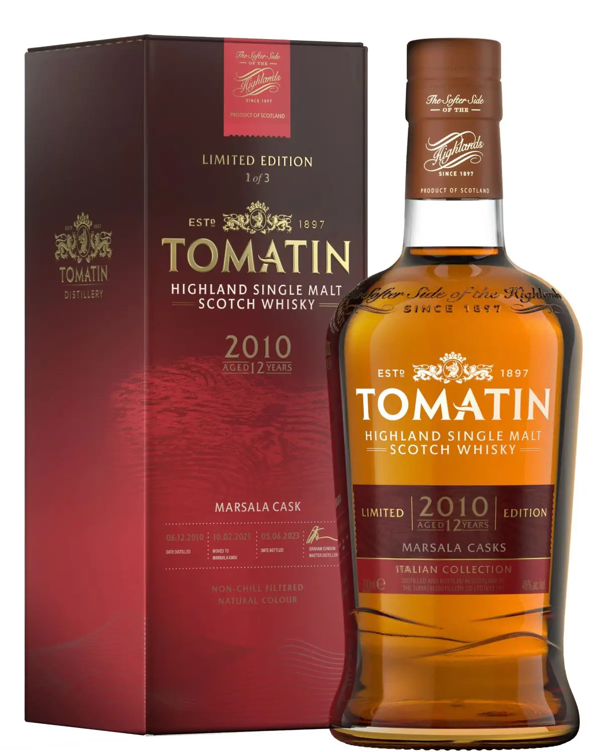 WHISKY TOMATIN ITALIAN COLLECTION MARSALA CASK 12 YO 0,7L / 46%